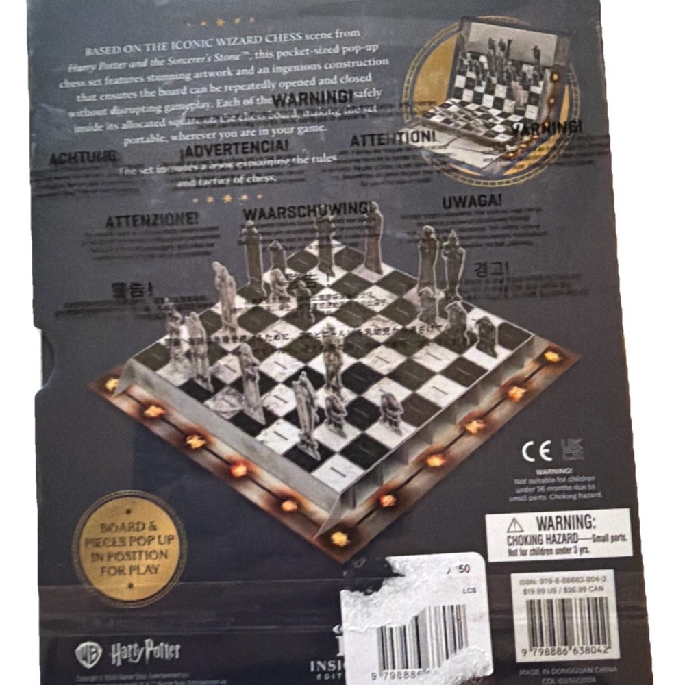 Harry Potter: The Pocket Pop-Up Wizard Chess Set by Insight Editions. Sealed. - Picture 7 of 9